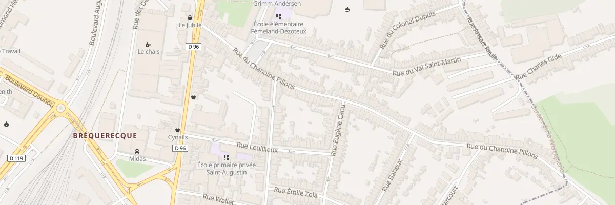 Plan du 68 Rue du Chanoine Pillons à Boulogne-sur-Mer