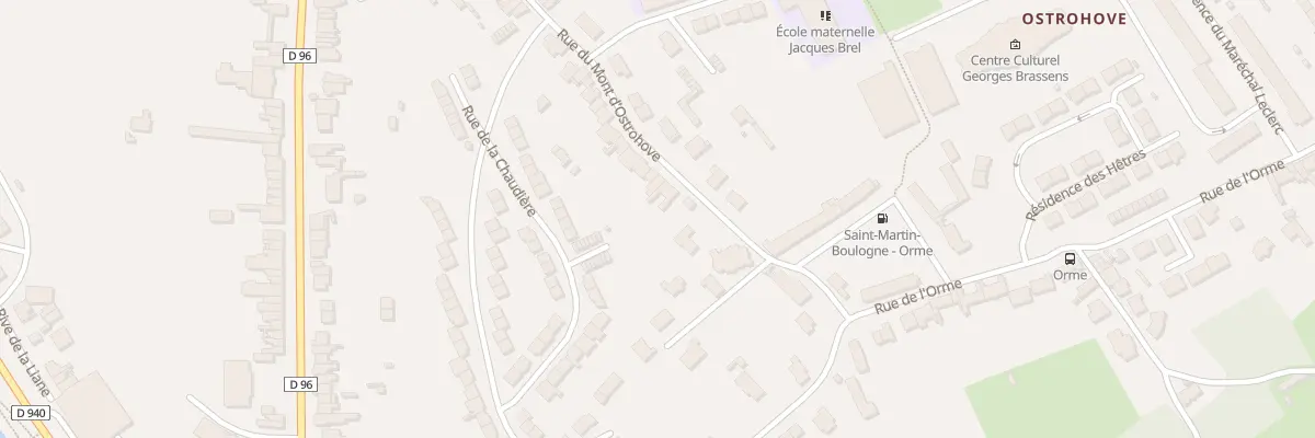 Plan du 100 Rue du Mont d’Ostrohove à Saint-Martin-Boulogne