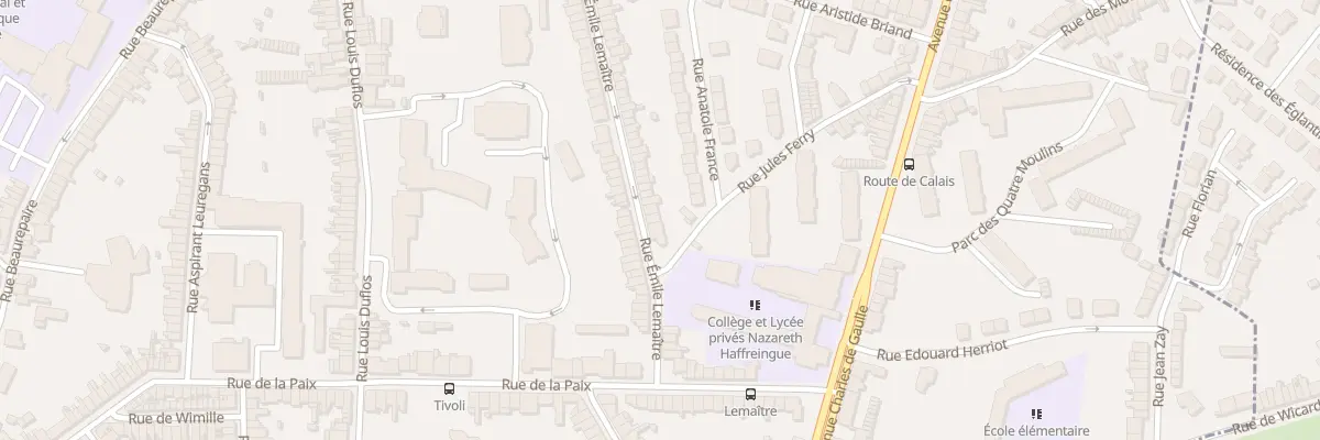 Plan du 14 Rue Emile Lemaitre à Boulogne-sur-Mer