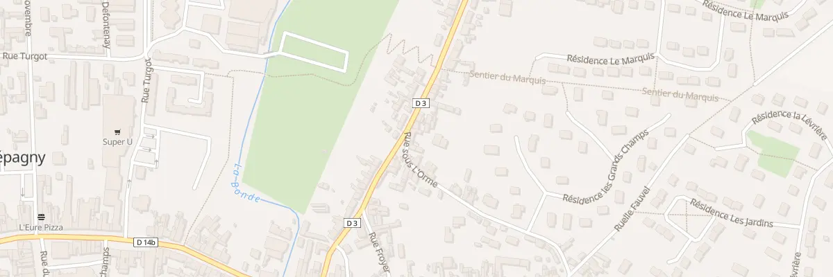 Plan du 28 Rue Aristide Briand à Étrépagny