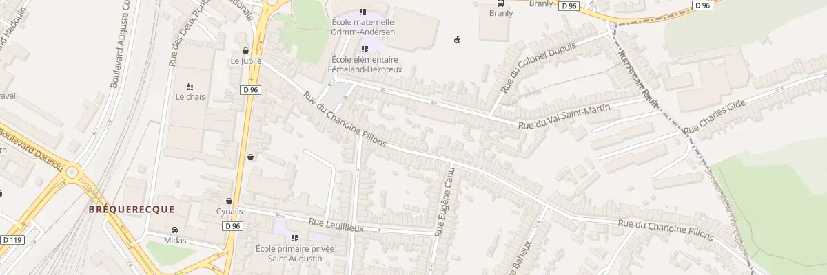 Plan du 49 Rue du Chanoine Pillons à Boulogne-sur-Mer
