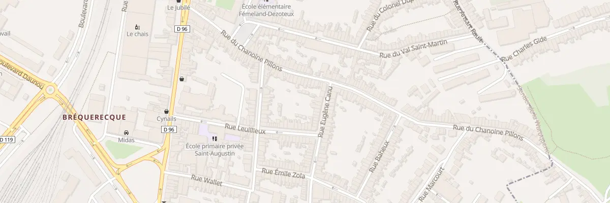 Plan du 8 Rue Eugene Canu à Boulogne-sur-Mer