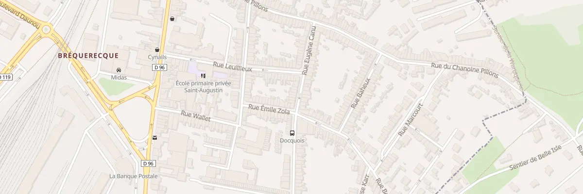 Plan du 34 Rue Eugene Canu à Boulogne-sur-Mer
