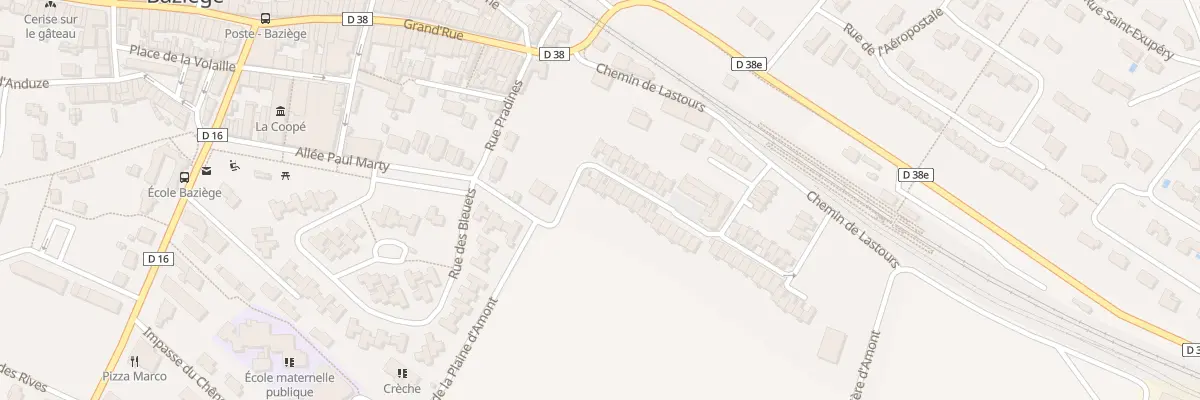 Plan du 100 Rue du Relais de Chasse à Baziège