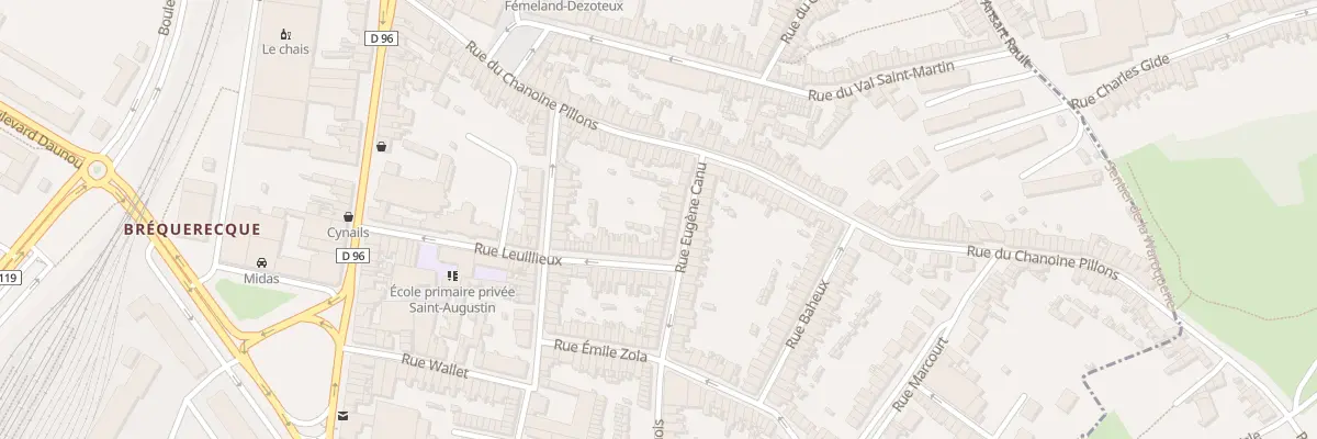 Plan du 14 Rue Eugene Canu à Boulogne-sur-Mer