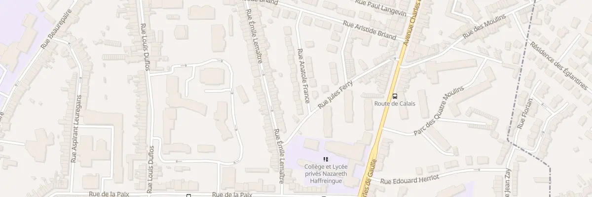 Plan du 11 Rue Anatole France à Boulogne-sur-Mer