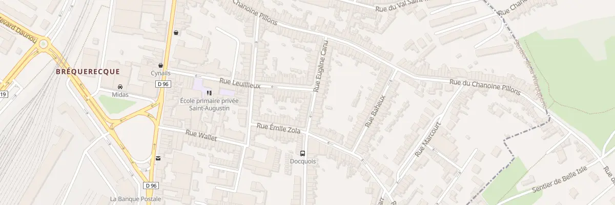 Plan du 26 Rue Eugene Canu à Boulogne-sur-Mer