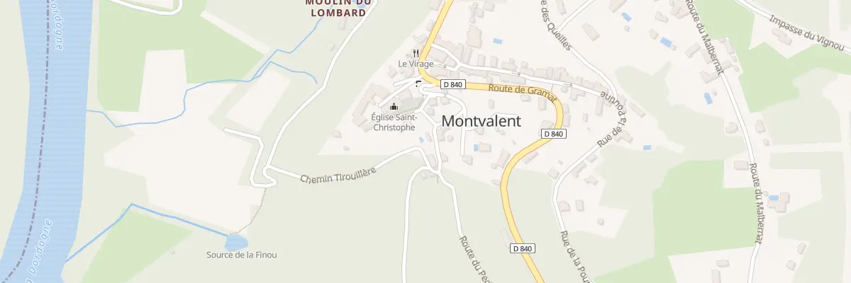 Plan du 6 Rue La Fontaine du Barry Bas à Montvalent