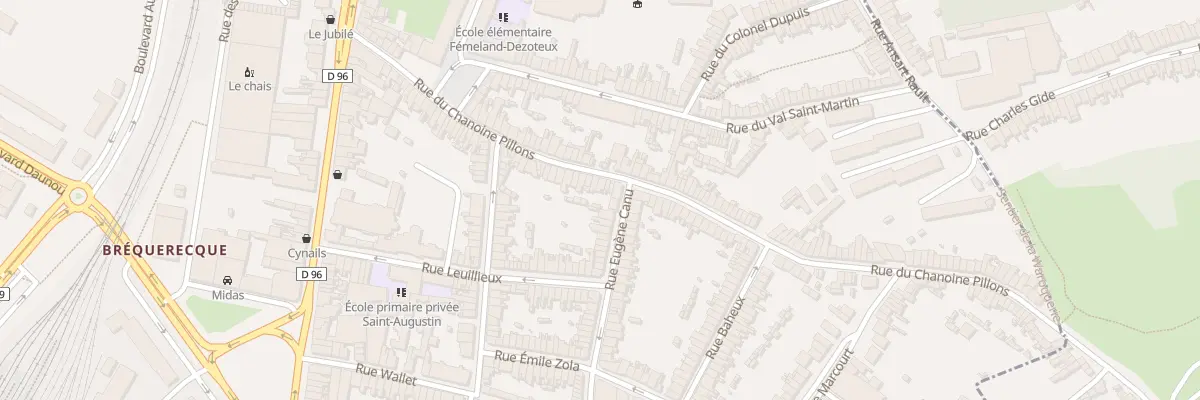 Plan du 80 Rue du Chanoine Pillons à Boulogne-sur-Mer