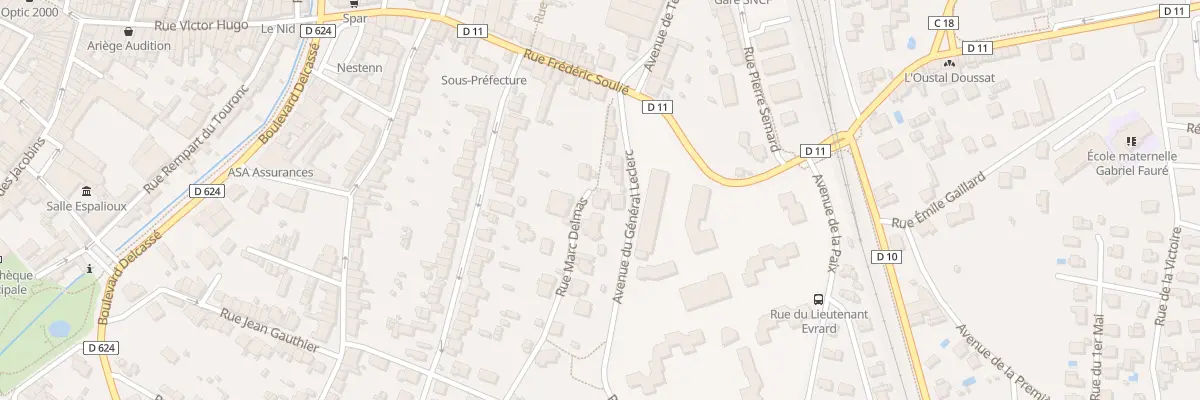 Plan du 14 Rue Marc Delmas à Pamiers