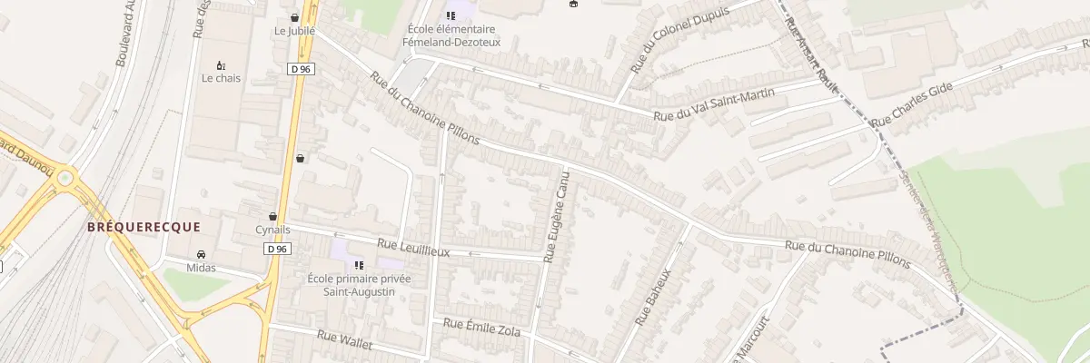 Plan du 82 Rue du Chanoine Pillons à Boulogne-sur-Mer