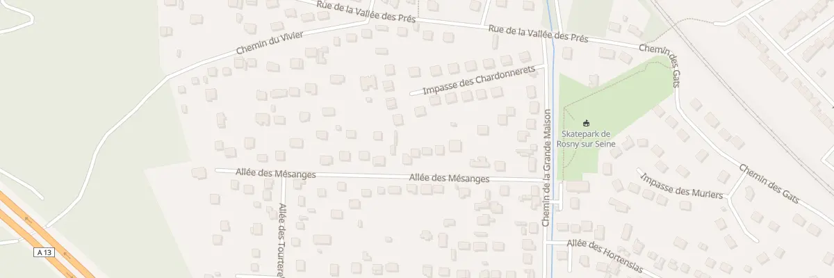 Plan du 14 All des Mésanges à Rosny-sur-Seine