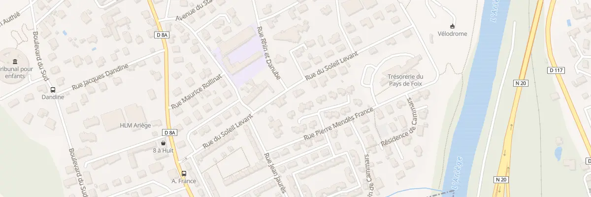 Plan du 25 Rue du Soleil Levant à Foix