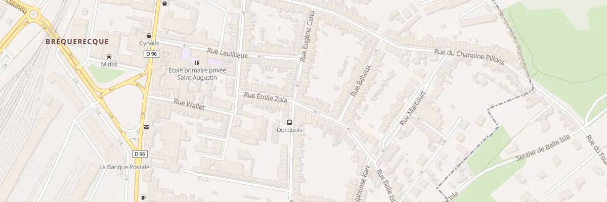 Plan du 1 Rue Belle Isle à Boulogne-sur-Mer