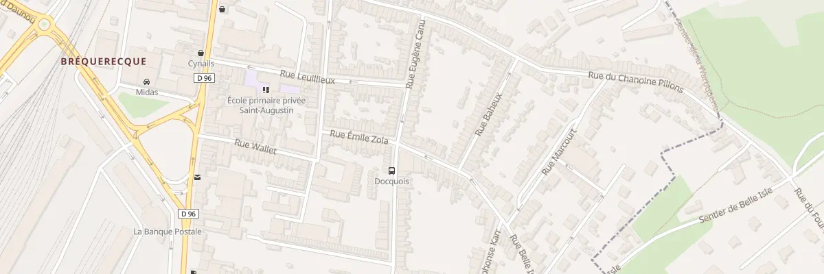 Plan du 41 Rue Eugene Canu à Boulogne-sur-Mer