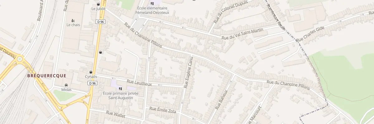 Plan du 4 Rue Eugene Canu à Boulogne-sur-Mer