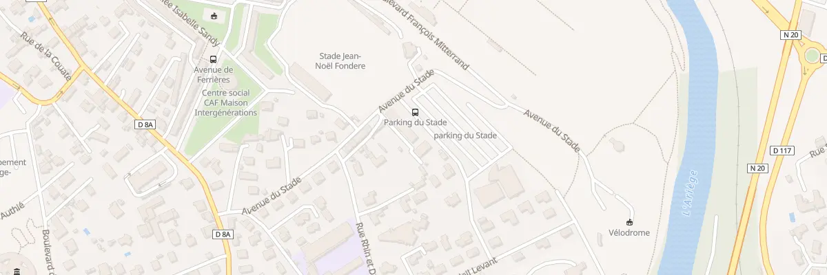 Plan du 20 Av du Stade à Foix