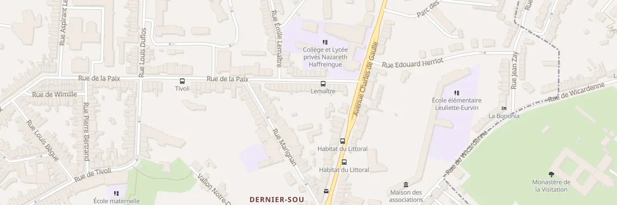 Plan du 138 Rue de la Paix à Boulogne-sur-Mer