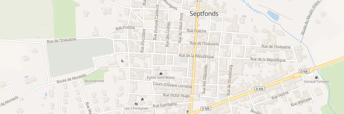 Plan du 29 Rue de la République à Septfonds