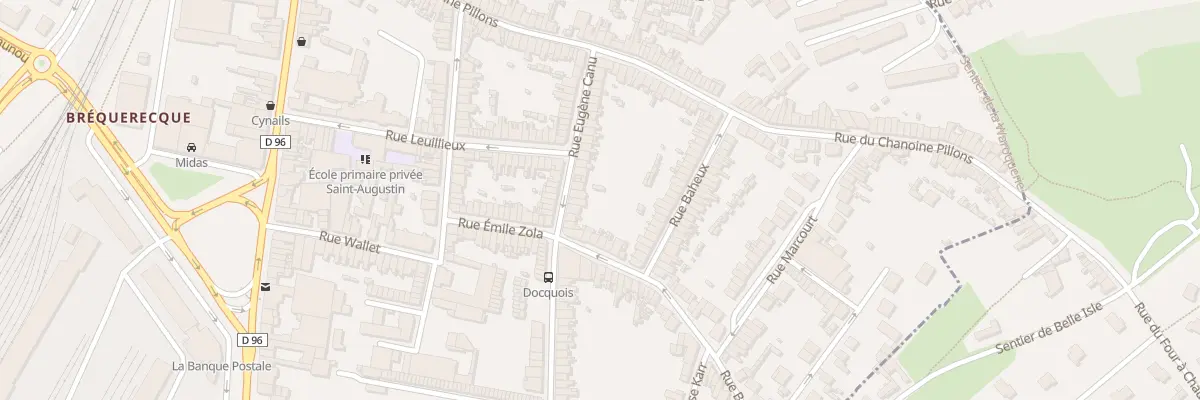 Plan du 33 Rue Eugene Canu à Boulogne-sur-Mer