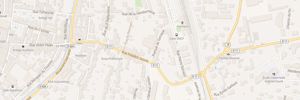 Plan du 1 Av de Terrassa à Pamiers