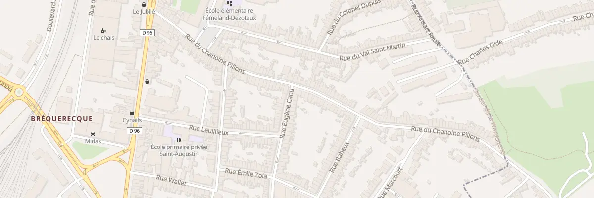 Plan du 3 Rue Eugene Canu à Boulogne-sur-Mer