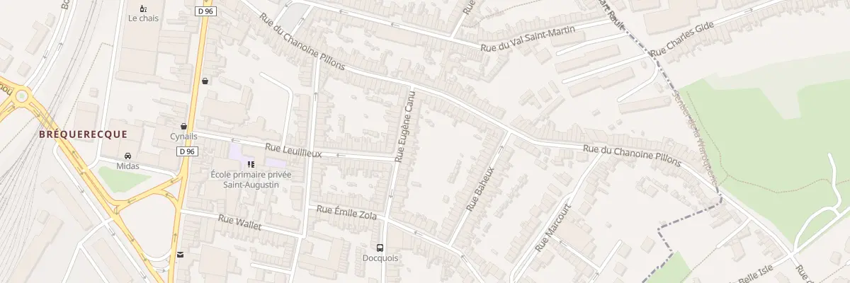 Plan du 15 Rue Eugene Canu à Boulogne-sur-Mer