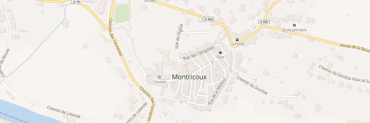 Plan du 11 Rue des Templiers à Montricoux