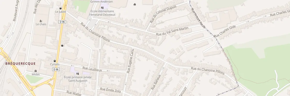 Plan du 77 Rue du Chanoine Pillons à Boulogne-sur-Mer