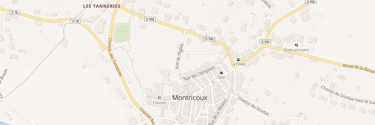 Plan du 32 Rue des Templiers à Montricoux