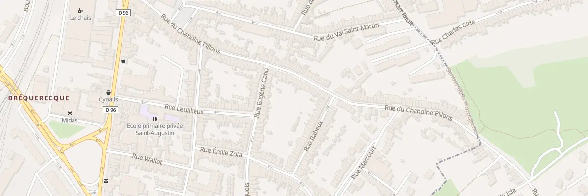 Plan du 102 Rue du Chanoine Pillons à Boulogne-sur-Mer