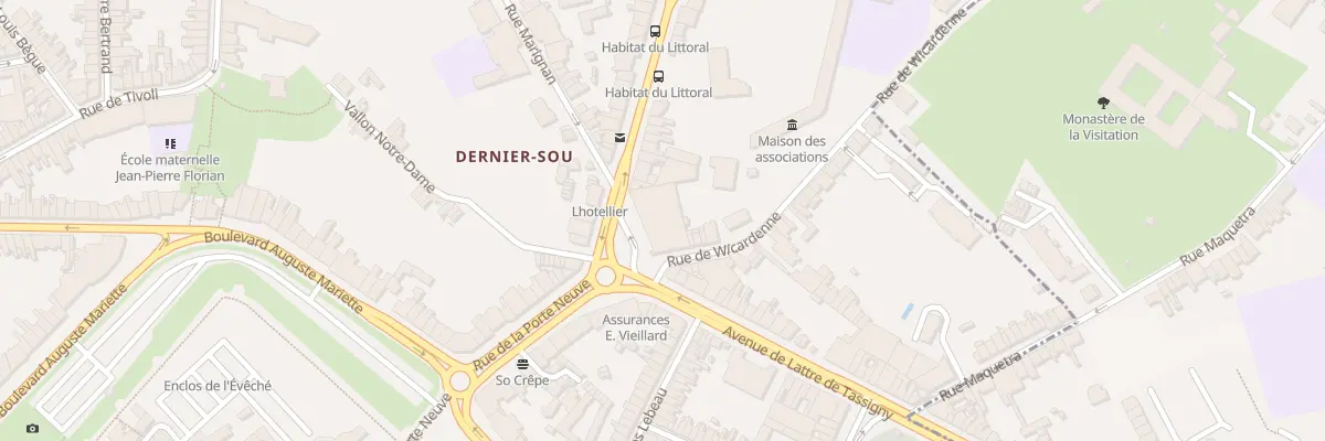 Plan du 1 Rue de Wicardenne à Boulogne-sur-Mer