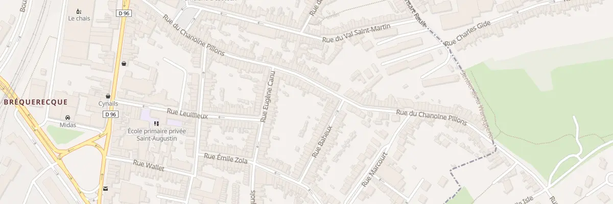 Plan du 104 Rue du Chanoine Pillons à Boulogne-sur-Mer