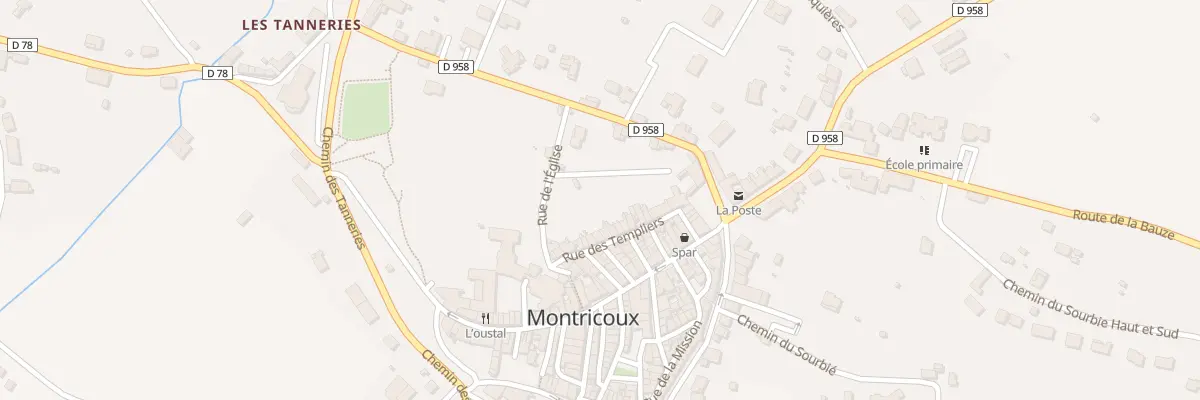 Plan du 26 Rue des Templiers à Montricoux