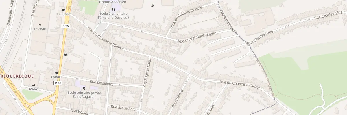 Plan du 87 Rue du Chanoine Pillons à Boulogne-sur-Mer