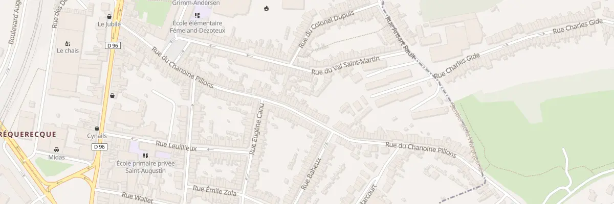Plan du 89 Rue du Chanoine Pillons à Boulogne-sur-Mer