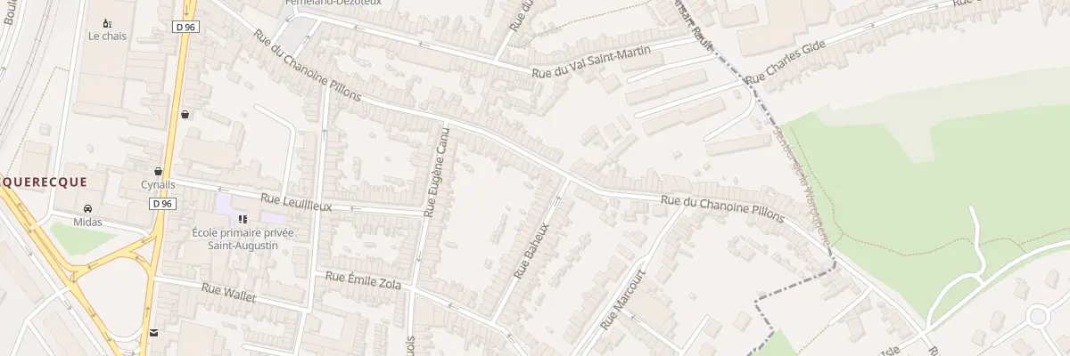 Plan du 112 Rue du Chanoine Pillons à Boulogne-sur-Mer