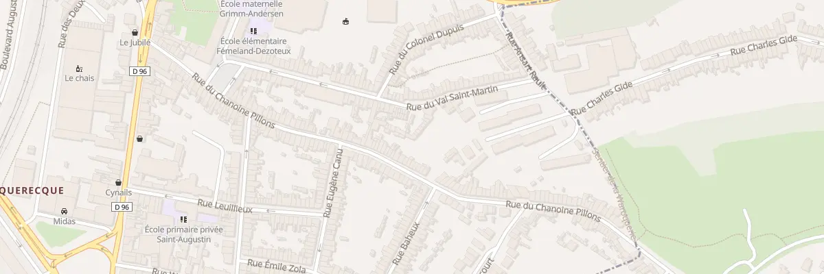 Plan du 76 Rue du Val St Martin à Boulogne-sur-Mer