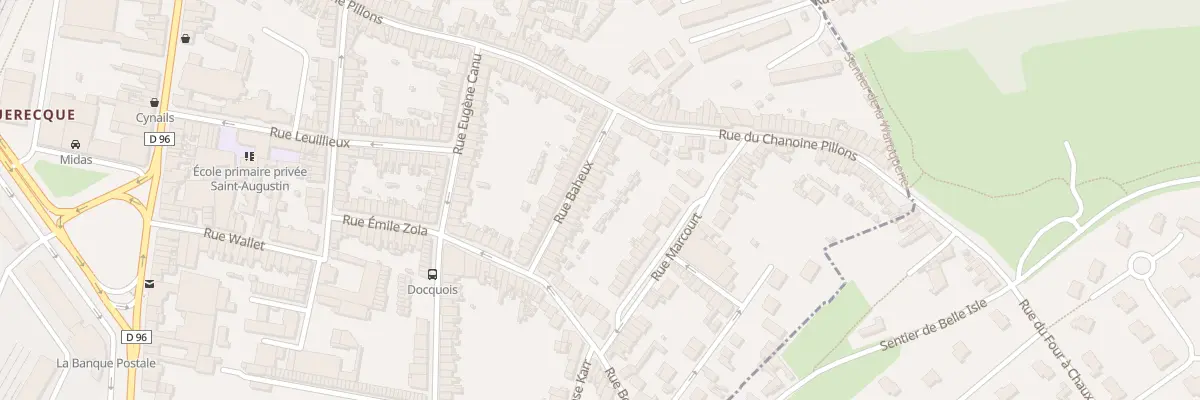 Plan du 21 Rue Baheux à Boulogne-sur-Mer
