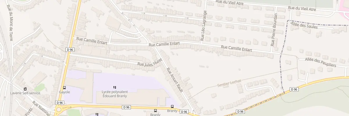 Plan du 90 Rue Ansart Rault à Boulogne-sur-Mer