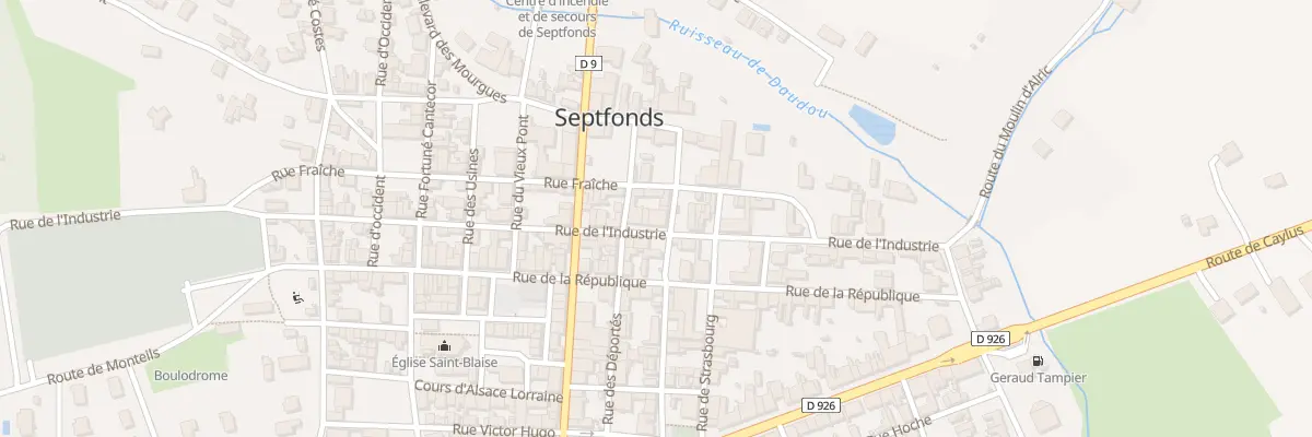 Plan du 22 Rue de l’Industrie à Septfonds