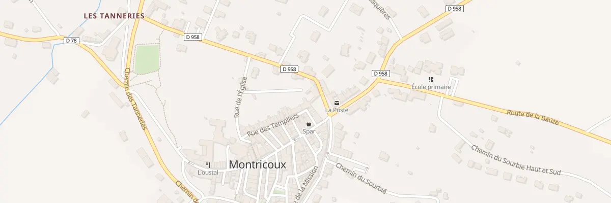 Plan du 6 Rue des Templiers à Montricoux