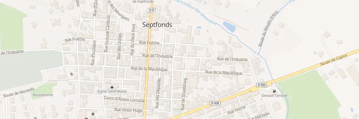 Plan du 23 Rue de l’Industrie à Septfonds
