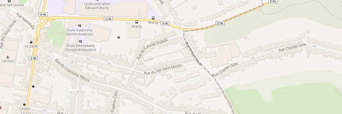 Plan du 97 Rue du Val St Martin à Boulogne-sur-Mer