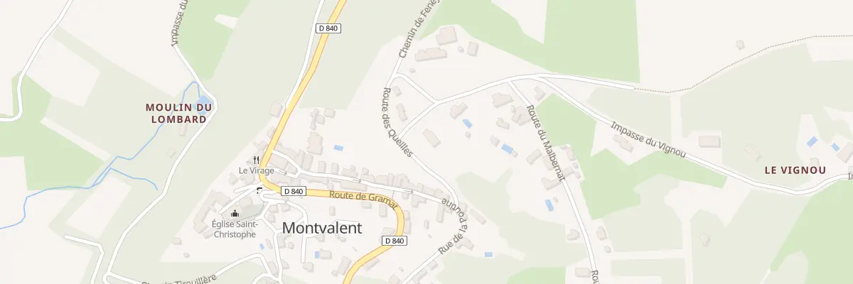 Plan du 5200 Montvalent à Montvalent