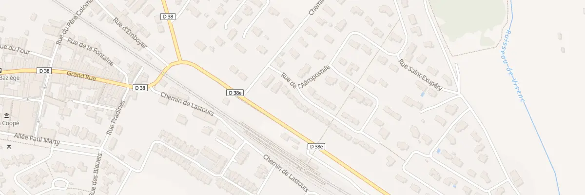 Plan du 68 Rue Jacqueline Auriol à Baziège