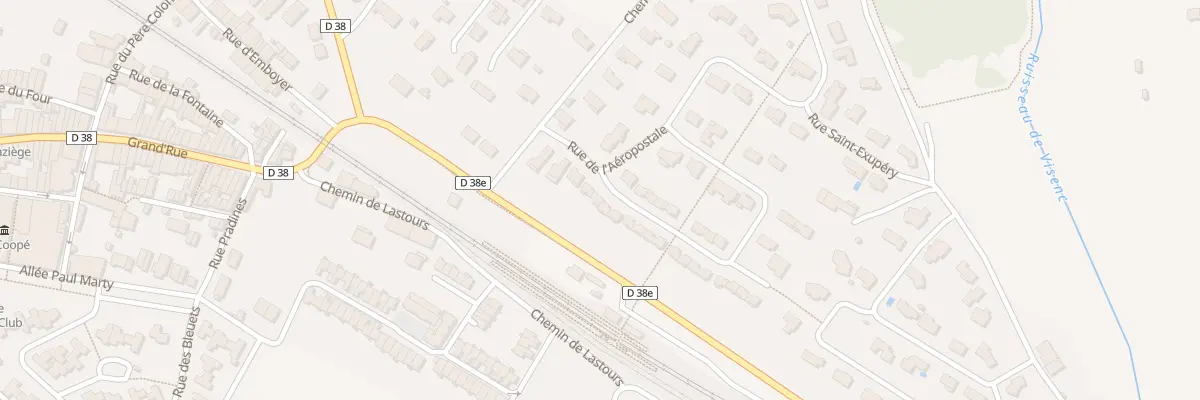 Plan du 23 Rue Jacqueline Auriol à Baziège