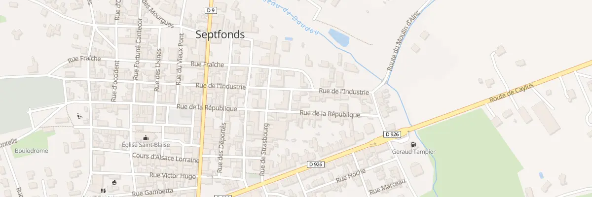 Plan du 19 Rue de l’Industrie à Septfonds