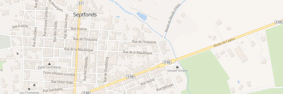 Plan du 7 Rue de l’Industrie à Septfonds