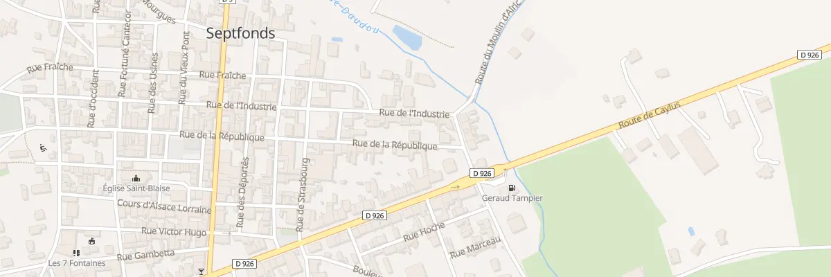 Plan du 4 Rue de la République à Septfonds